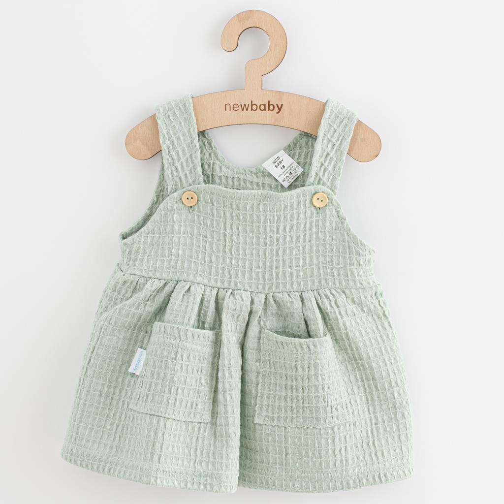 Mousseline babyrokje New Baby Comfort Clothes saliegroen, maat 74 (6-9 mnd)