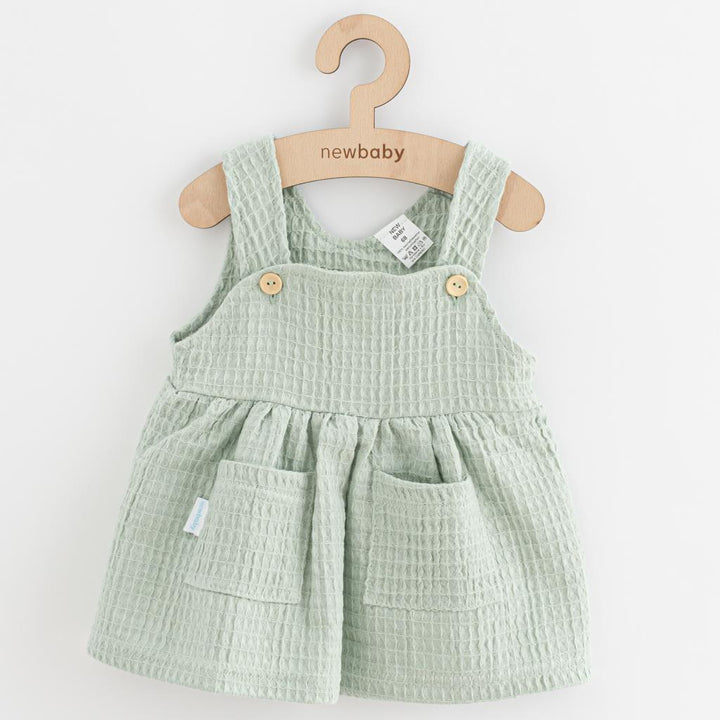 Mousseline babyrokje New Baby Comfort Clothes saliegroen, maat 92 (18-24 mnd)