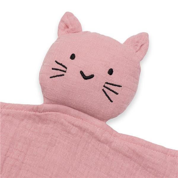 Mousseline knuffel New Baby Kat roze