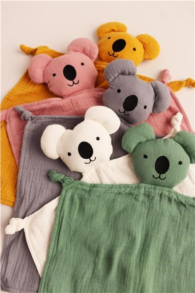 Mousseline knuffel New Baby Koala grijs
