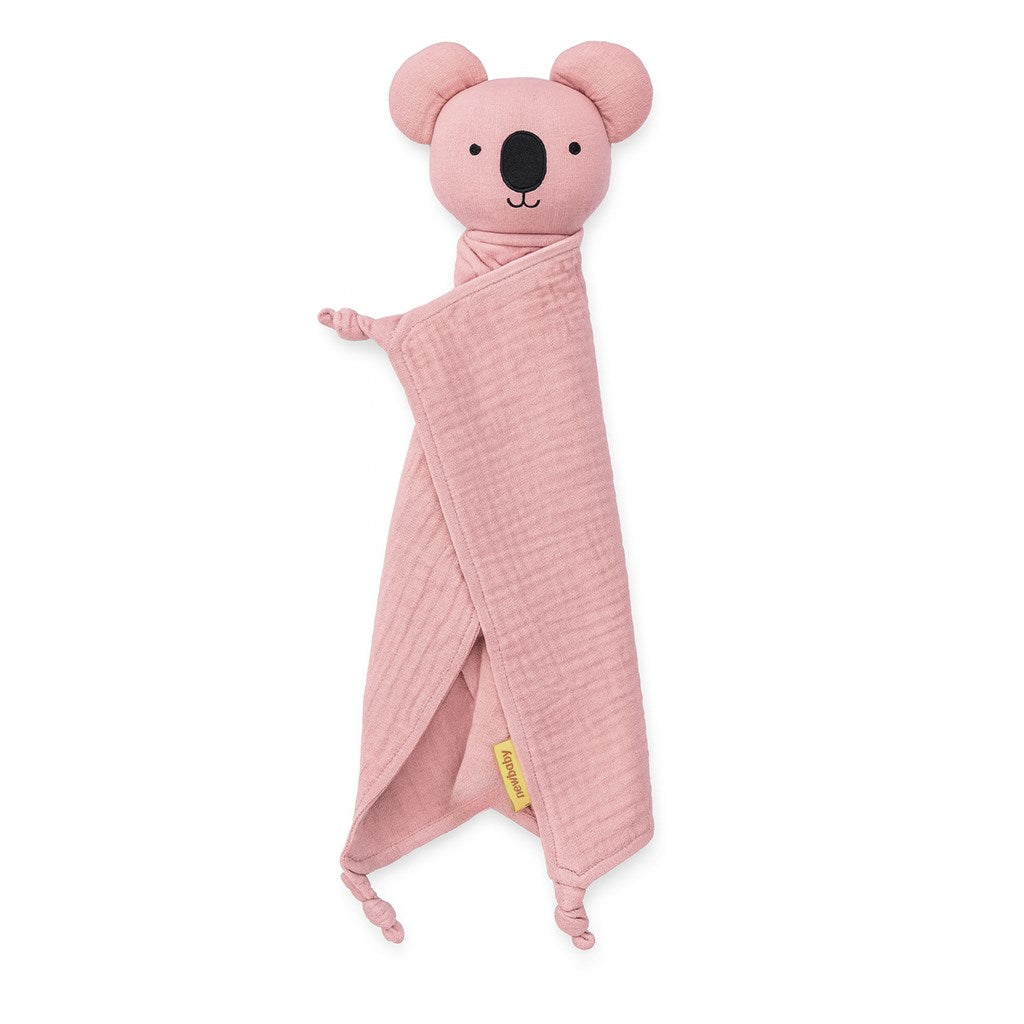 Mousseline knuffel New Baby Koala roze
