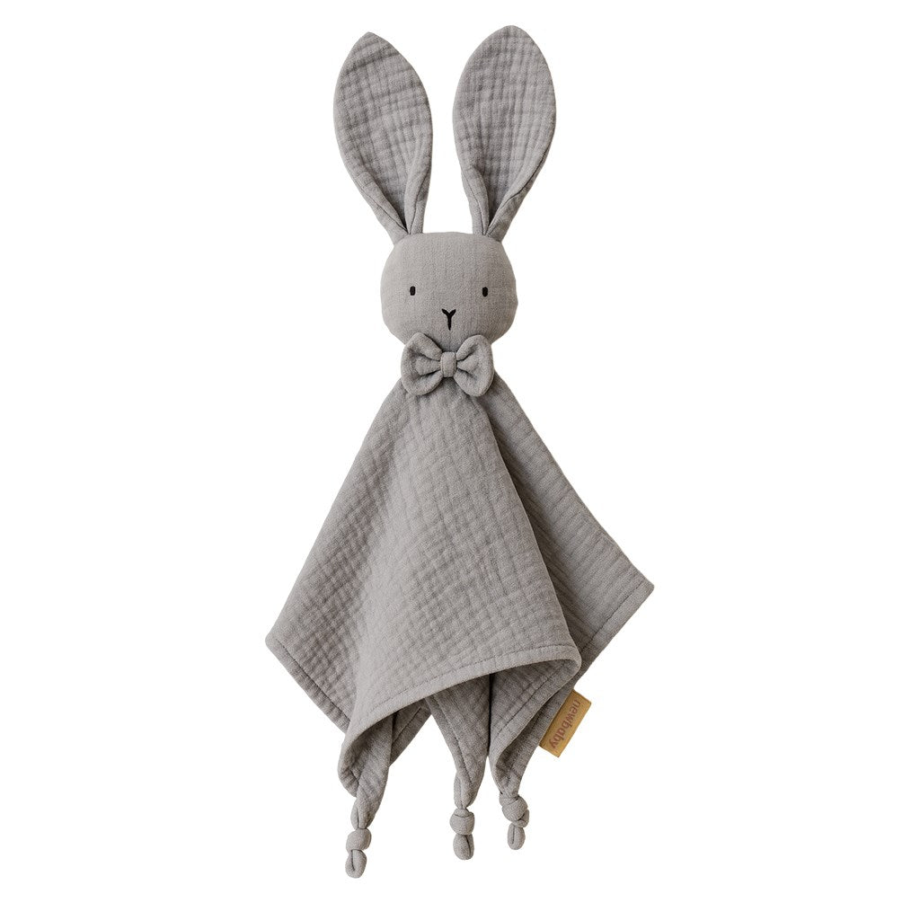 Mousseline knuffel New Baby Konijn grijs