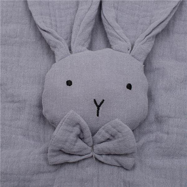 Mousseline knuffel New Baby Konijn grijs
