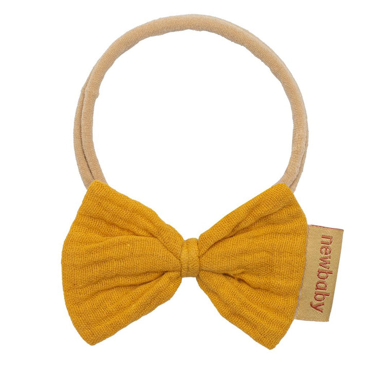 Babyhaarband New Baby mosterd