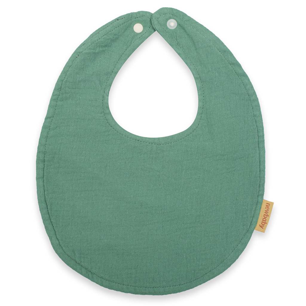Mousseline babyslabbetje New Baby groen