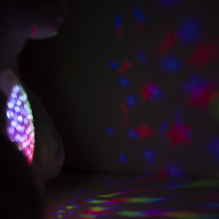 Pluche ijsbeer met projector