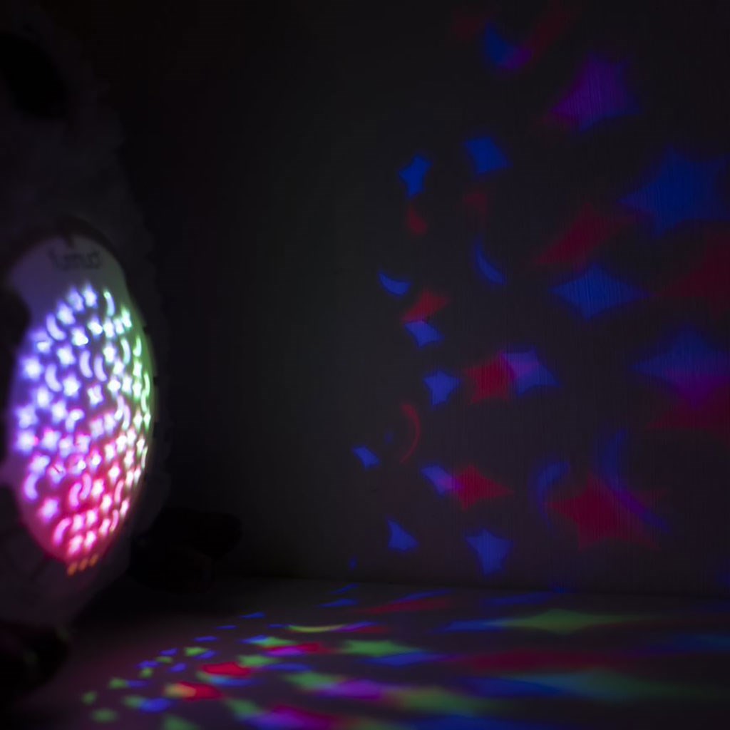 Pluche uil met projector