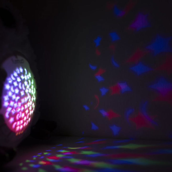 Pluche uil met projector