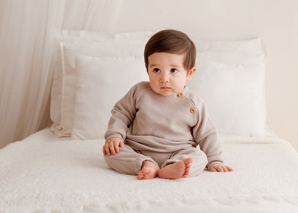 Baby T-shirt met lange mouwen Koala Pure bruin, maat 68 (4-6 mnd)