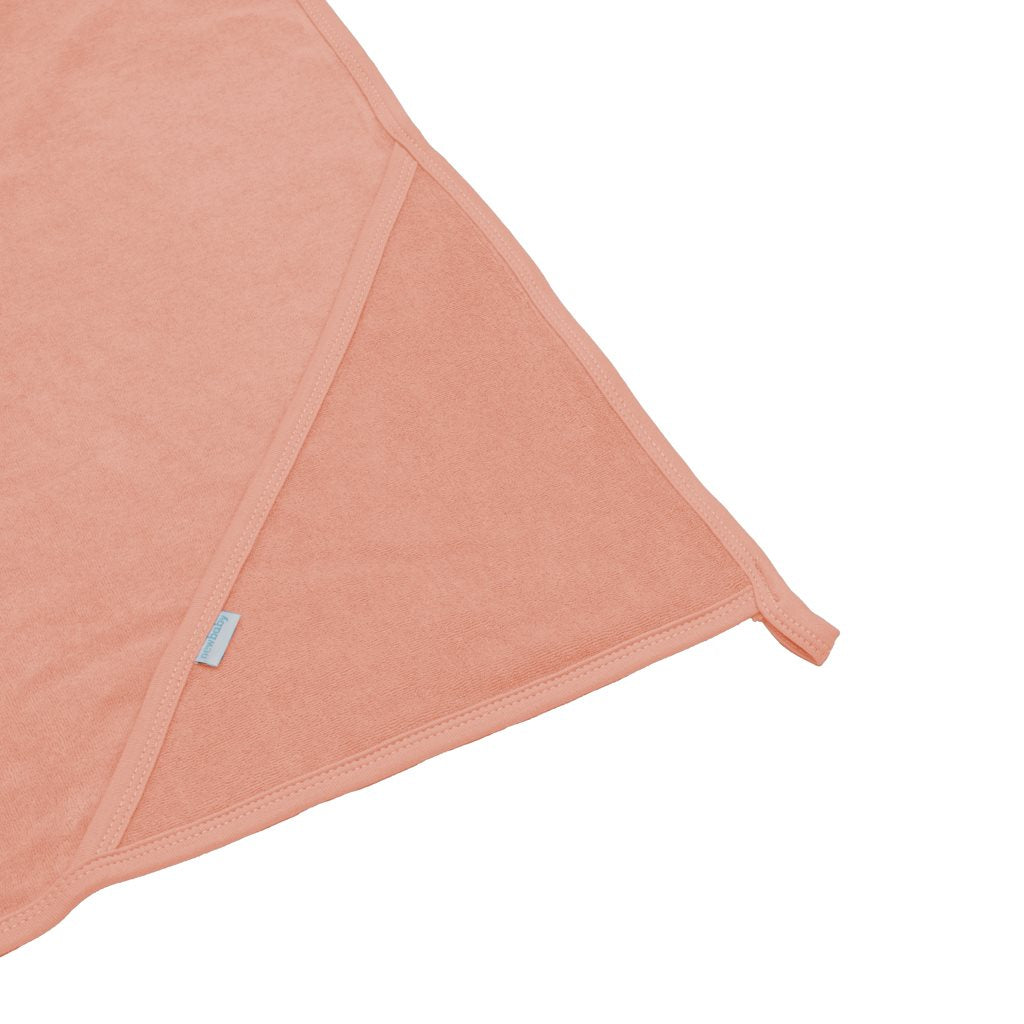 Badstof babyhanddoek met capuchon New Baby Comfortably 80x80 cm roze