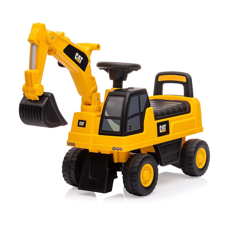 Loopauto graafmachine met geluid CAT Excavator Milly Mally geel