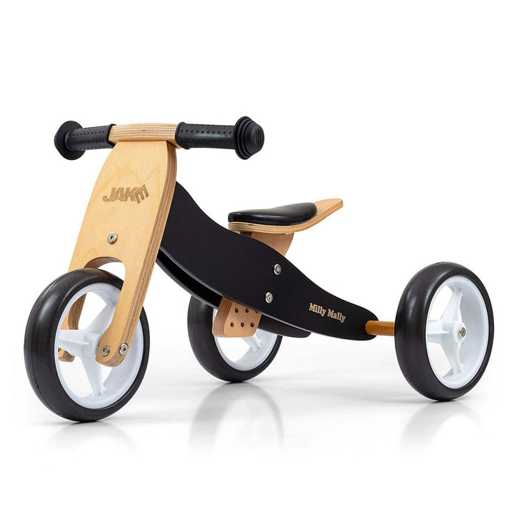 Kindermultifunctioneel 2-in-1 Milly Mally JAKE Classic Black fiets