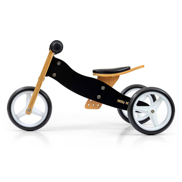 Kindermultifunctioneel 2-in-1 Milly Mally JAKE Classic Black fiets