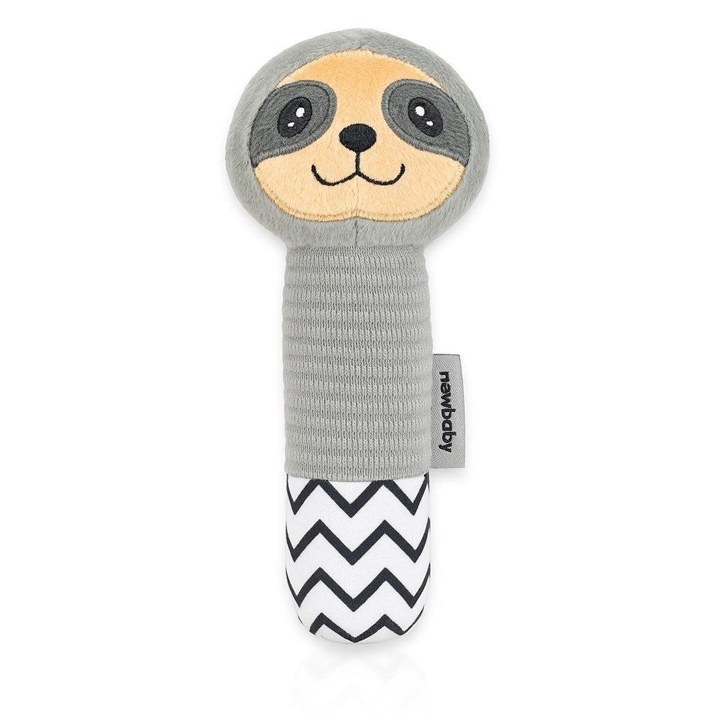 Pluche rammelaar met piepgeluid New Baby Luiaard
