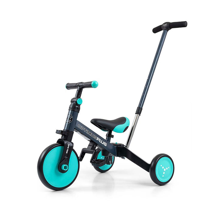 Milly Mally Optimus Plus 4-in-1 driewieler met duwstang munt