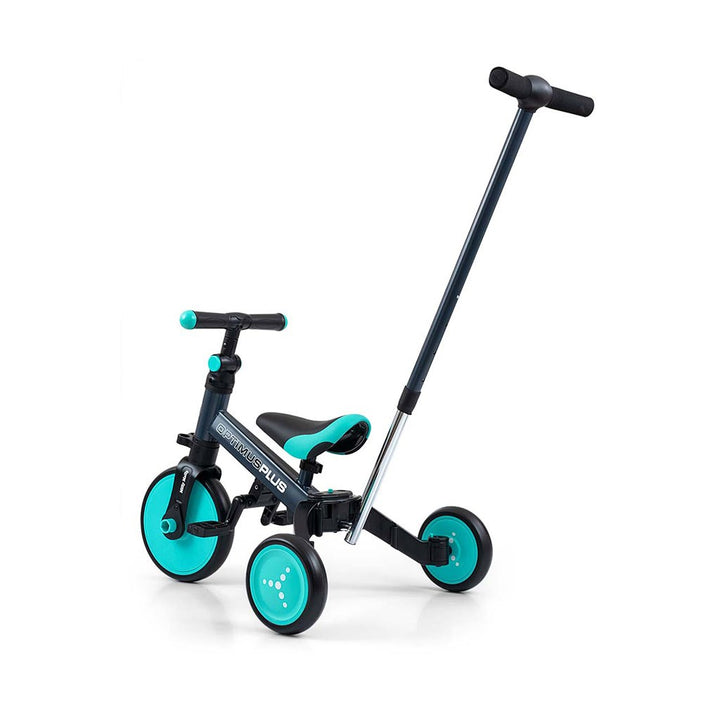 Milly Mally Optimus Plus 4-in-1 driewieler met duwstang munt