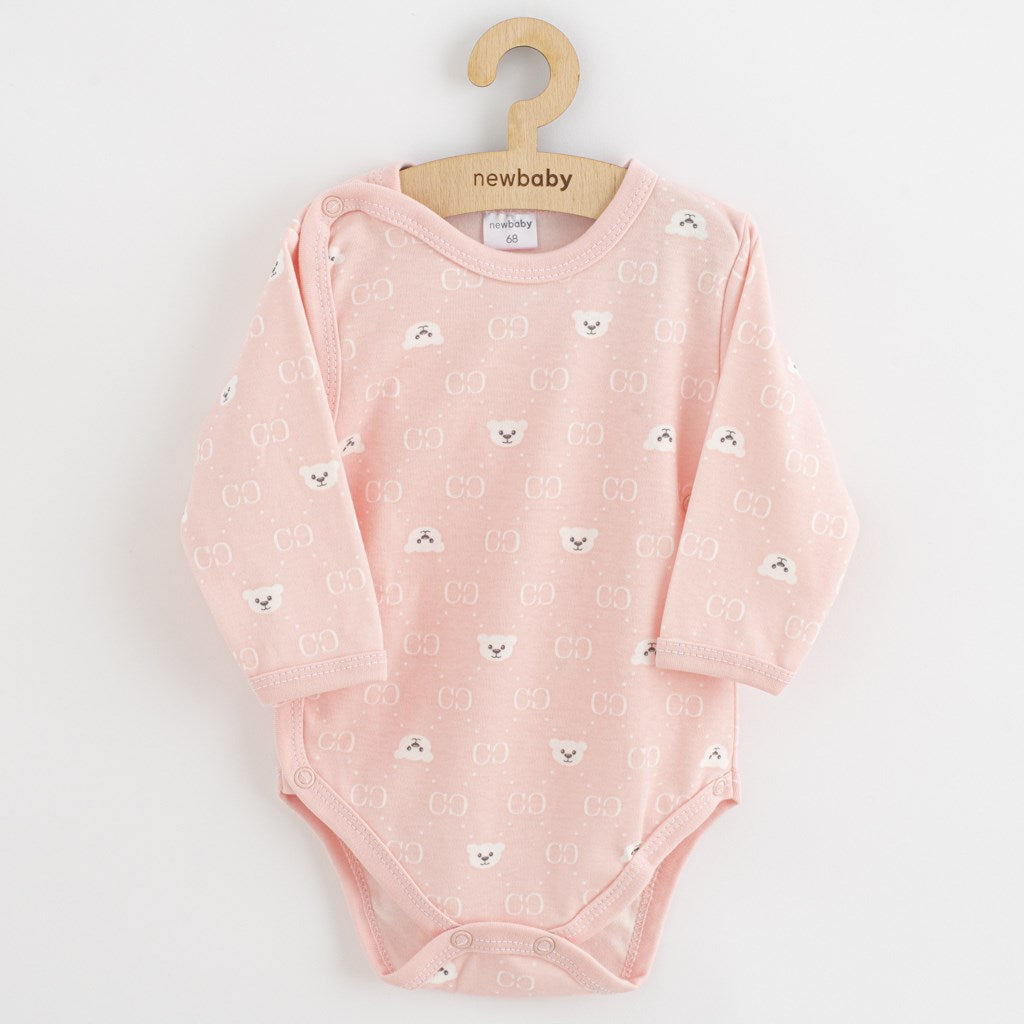 New Baby Classic II baby body met rits over hele lengte teddy wit, maat 56 (0-3 mnd)