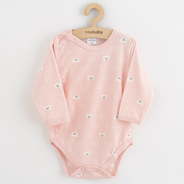 New Baby Classic II baby body met rits over hele lengte teddy wit, maat 56 (0-3 mnd)