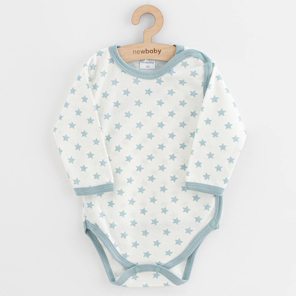 New Baby Classic II Uni 3-delig body met rits over hele lengte munt, maat 62 (3-6 mnd)