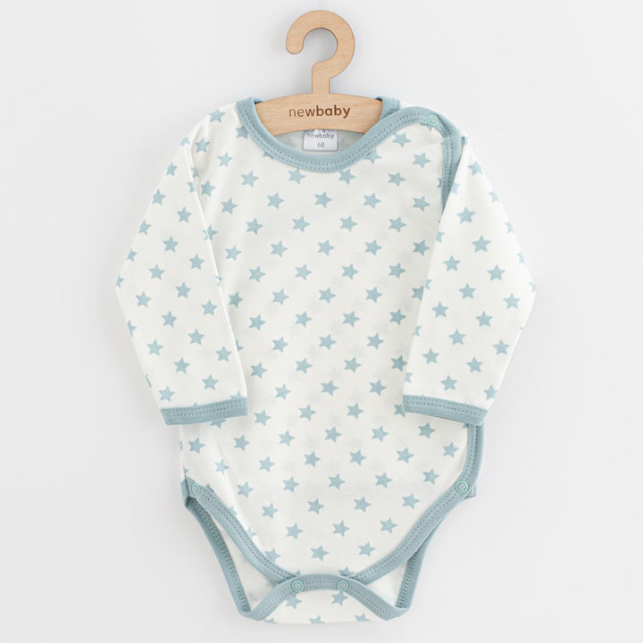 New Baby Classic II Uni 3-delig body met rits over hele lengte munt, maat 62 (3-6 mnd)