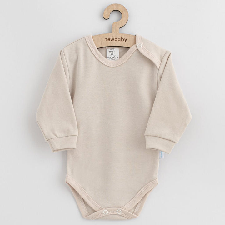 New Baby Casually Dressed katoenen baby body beige