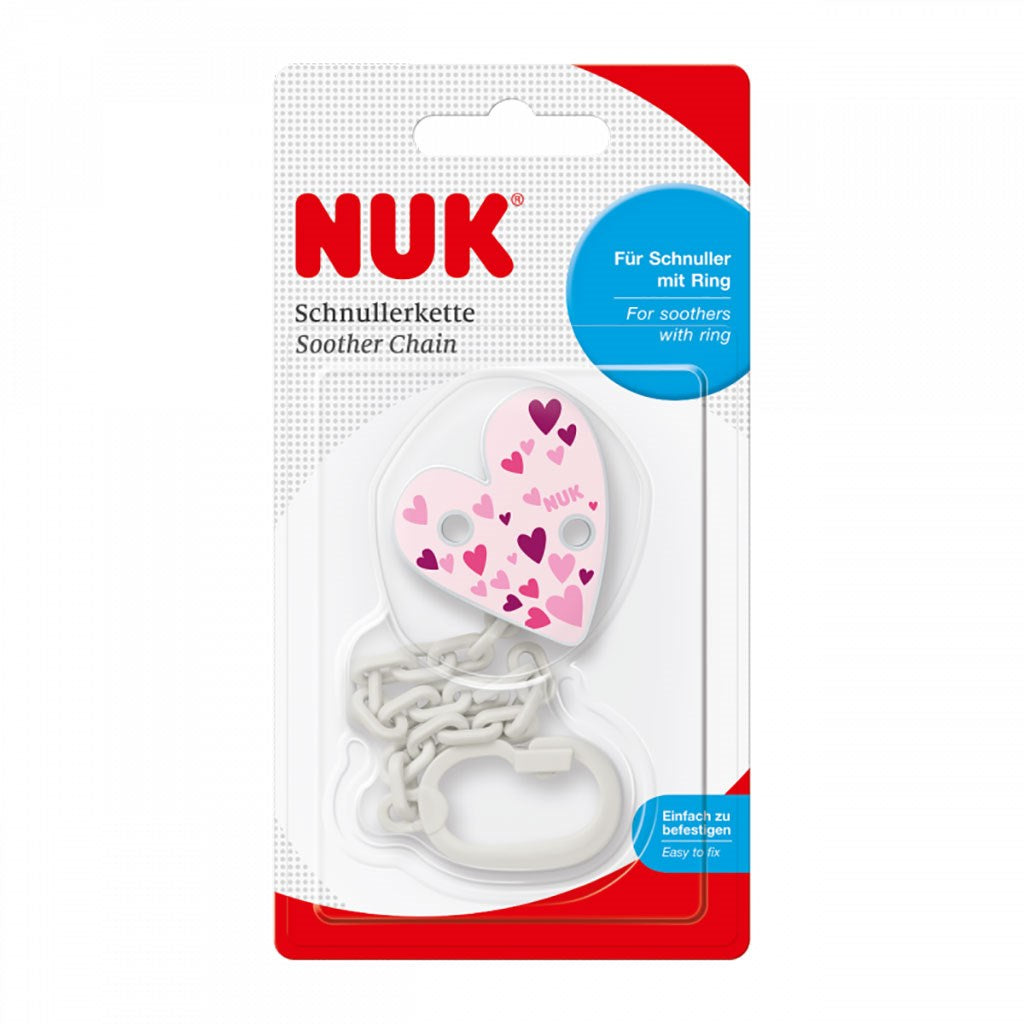 NUK speenkoord met clip roze