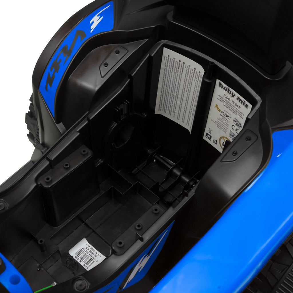 Baby Mix Mega loopauto met duwstang blauw