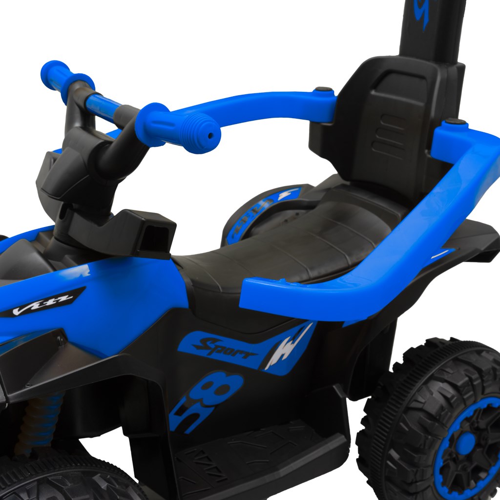 Baby Mix Mega loopauto met duwstang blauw