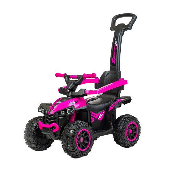 Baby Mix Mega loopauto met duwstang roze