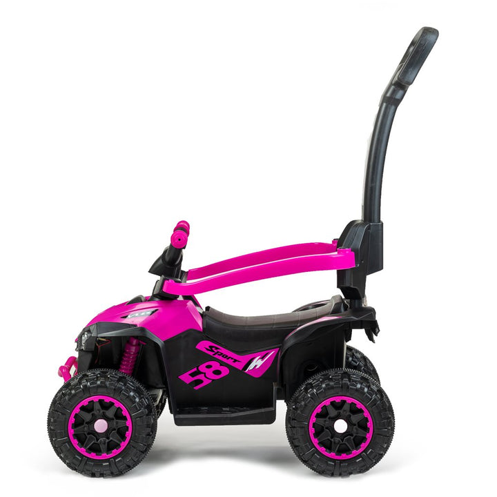 Baby Mix Mega loopauto met duwstang roze