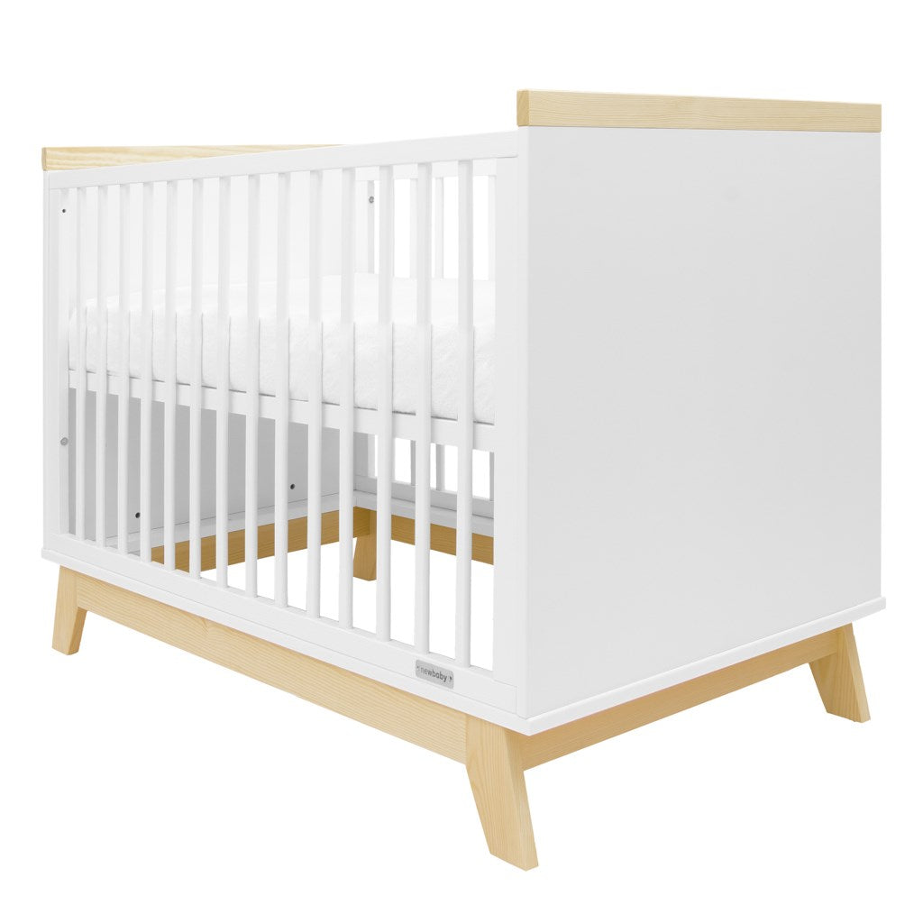 New Baby MARCUS ledikant 120x60 met bankfunctie – wit/naturel – afbeelding 2