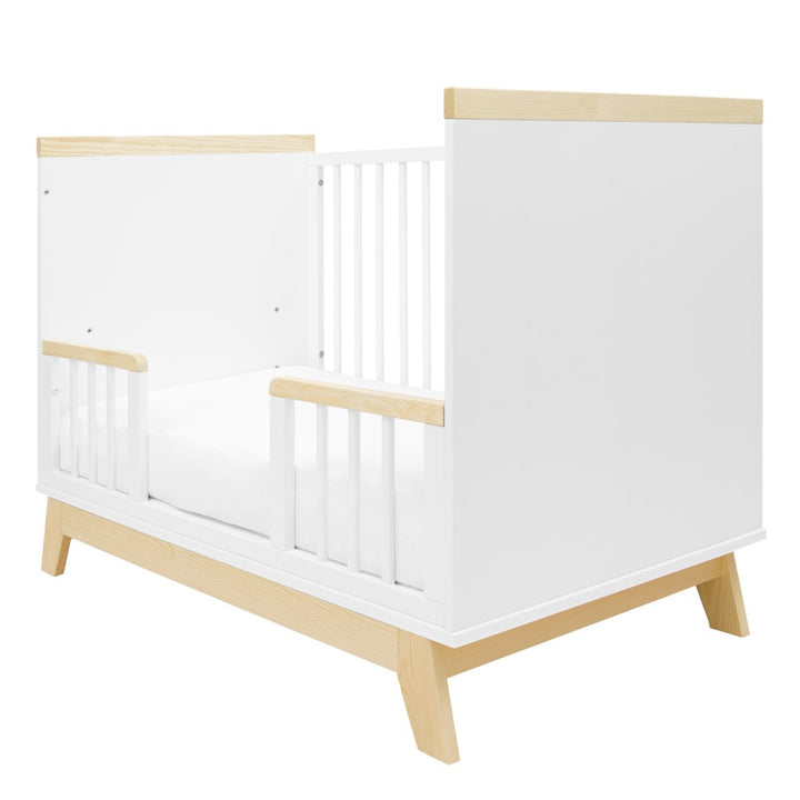 New Baby MARCUS ledikant 120x60 met bankfunctie – wit/naturel – afbeelding 3