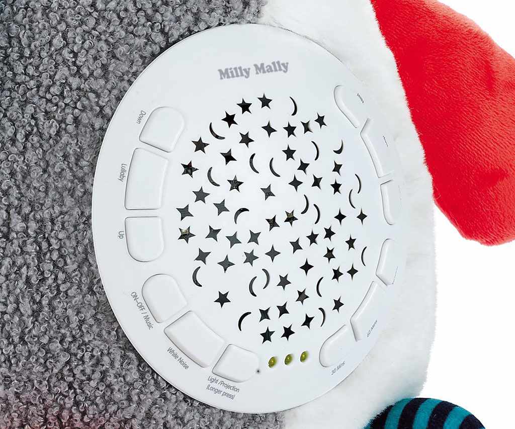 Milly Mally pluche panda-slaapknuffel met projector
