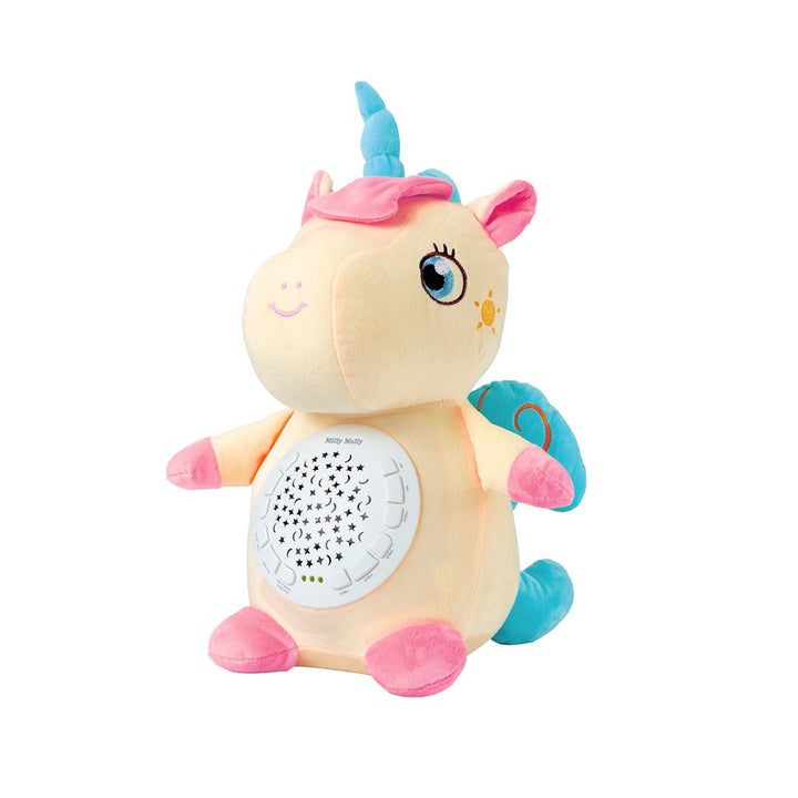 Milly Mally pluche eenhoorn met projector