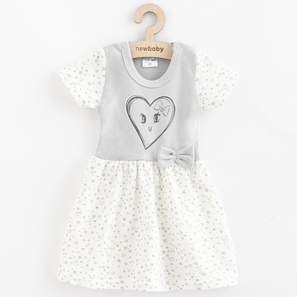 Katoenen babyjurk New Baby Hearts, maat 62 (3-6 mnd)