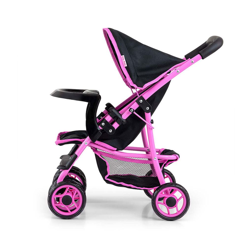 Milly Mally Kate Prestige zwarte sport-poppenwagen