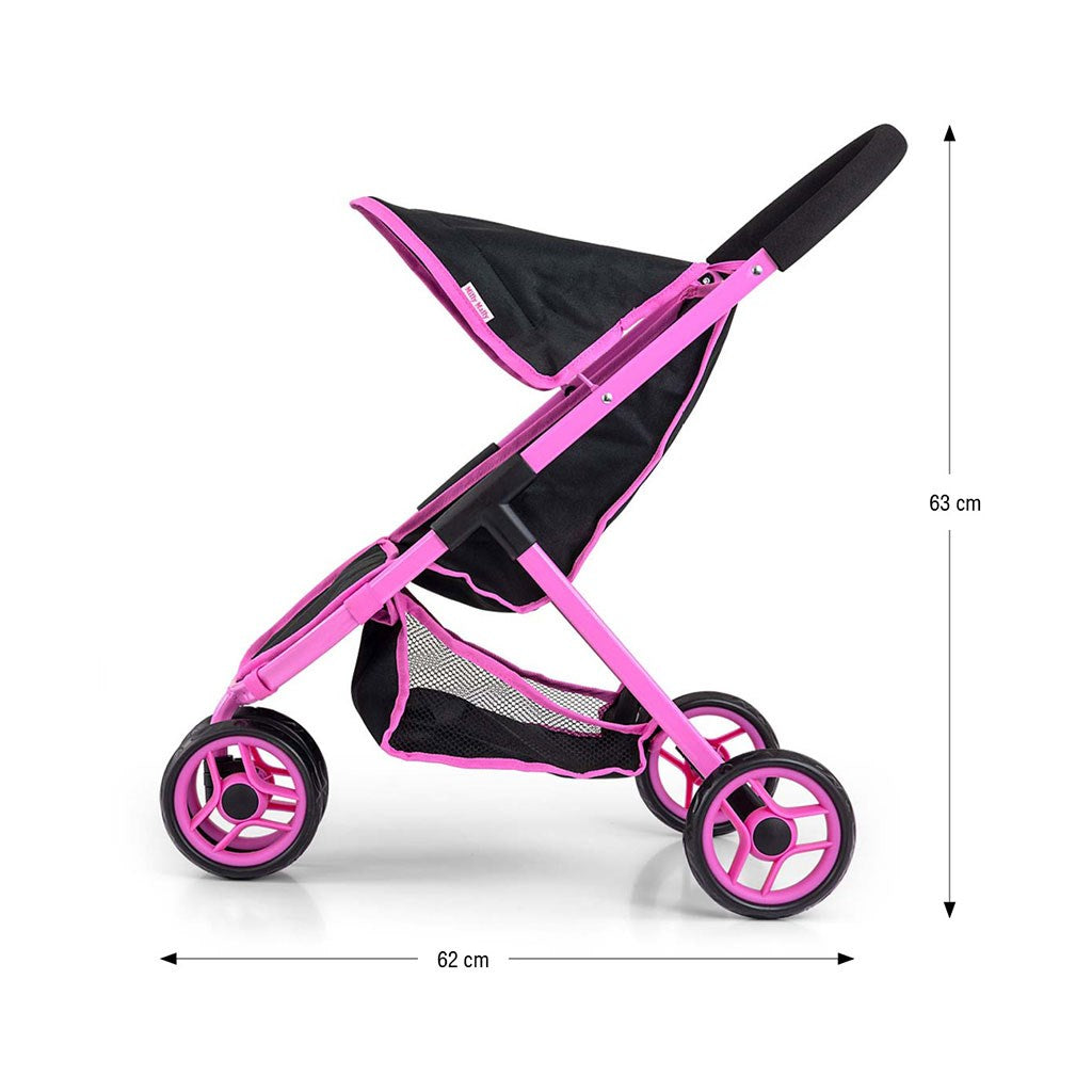 Milly Mally Susie Prestige zwarte poppenbuggy