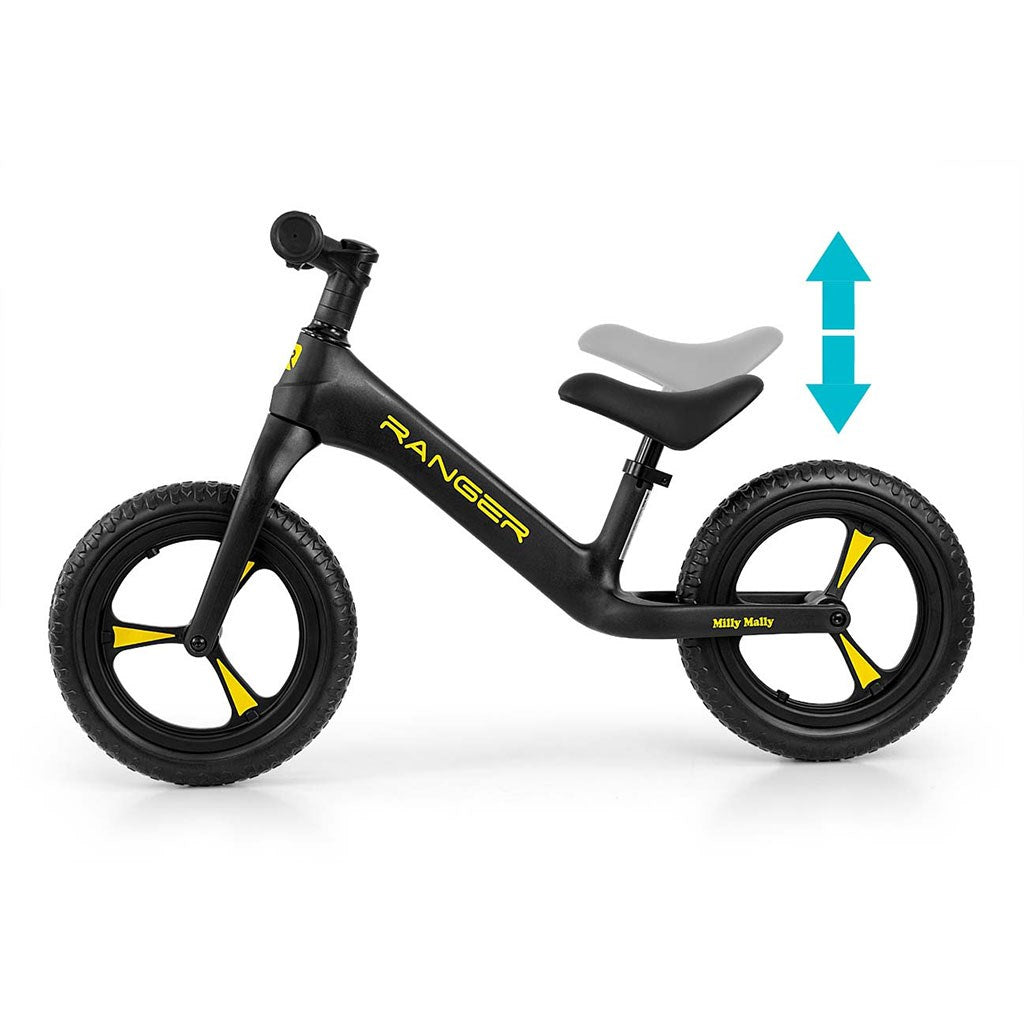 Milly Mally Ranger zwart kinderloopfiets