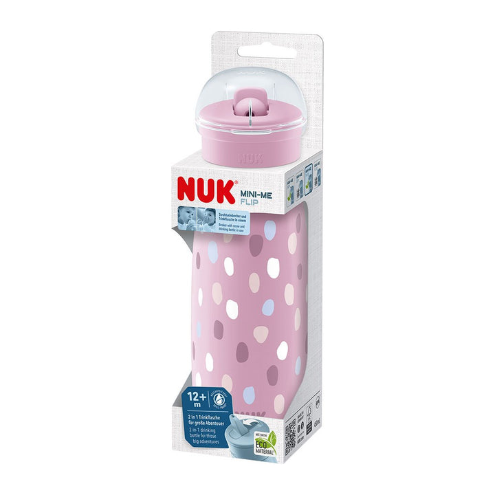 NUK Mini-Me Flip 2-in-1 babyfles, 450 ml roze