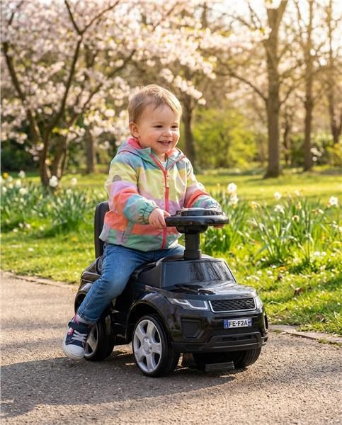 Baby Mix Prime SUV loopfiets zwart leer
