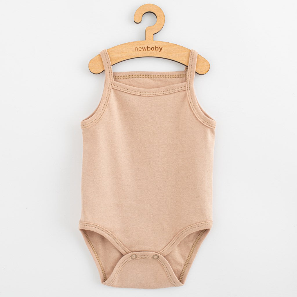 Mouwloze baby body New Baby Classic II lichtbeige meisje