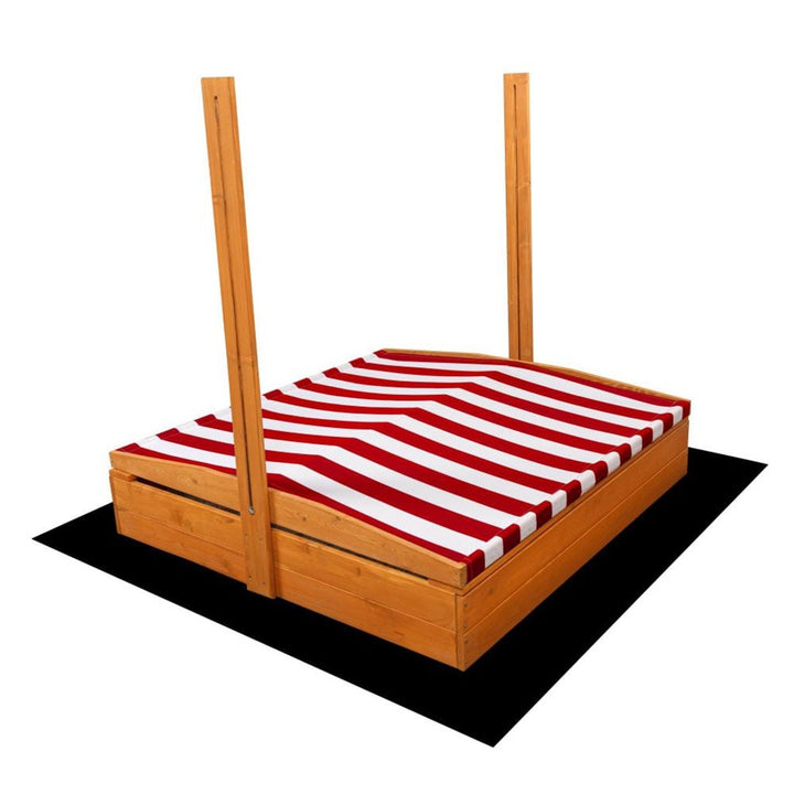 Afdak voor houten kinderzandbak Baby Mix 120x120 cm rood-wit