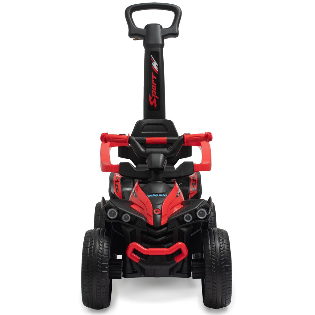 Baby Mix Mega Prime EVA loopfiets met duwstang rood