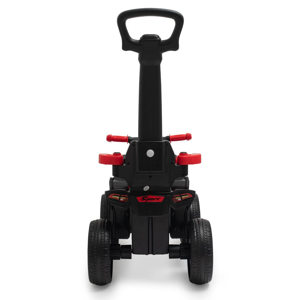 Baby Mix Mega Prime EVA loopfiets met duwstang rood