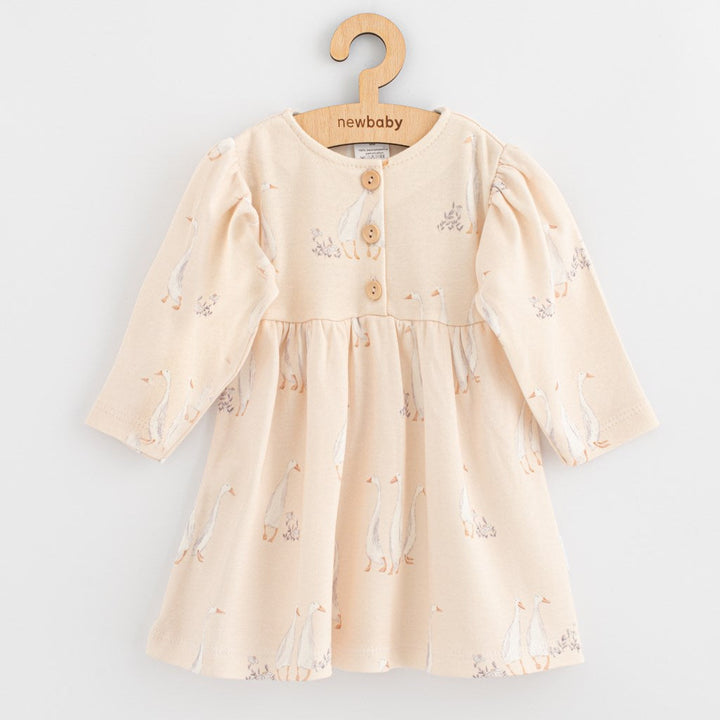 Katoenen babyjurk New Baby Gans
