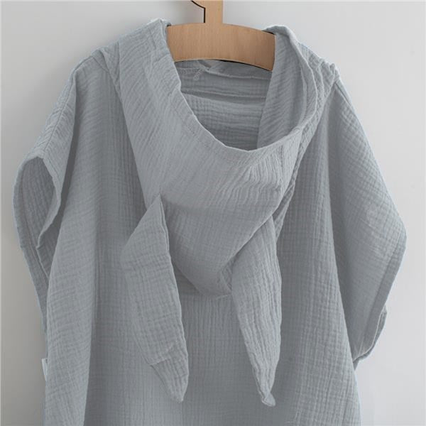 Mousseline babyponcho New Baby Feeling zilver 35 cm, maat XS