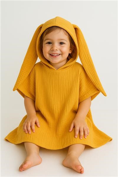 Mousseline babyponcho New Baby Feeling zilver 35 cm, maat XS