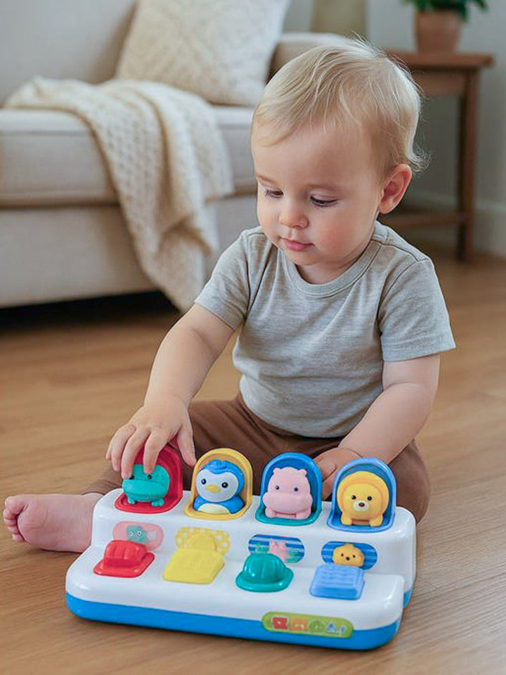 Interactief speelgoed - opduikende vensters met dieren Kiekeboe Baby Mix