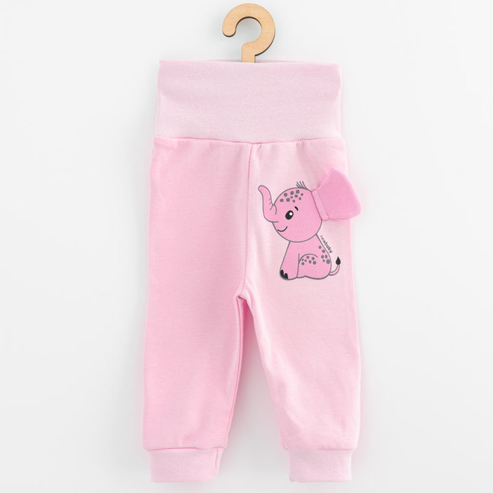 Babyset T-shirt en joggingbroek New Baby Happy Elephant roze