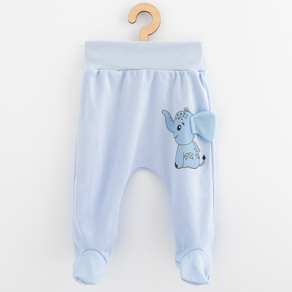Katoenen babymaillot New Baby Happy Elephant blauw